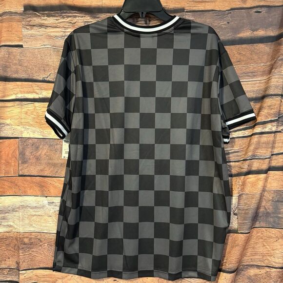 AC/DC High Voltage Checkerboard M Soccer Jersey Mens Graphic Tee Band Rock Shirt - Picture 4 of 6